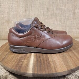 SAS Free Time Sneakers Leather Comfort Walking Shoes Women's 7.5 N Brown Casual